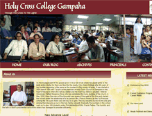 Tablet Screenshot of holycrosscollegegampaha.net